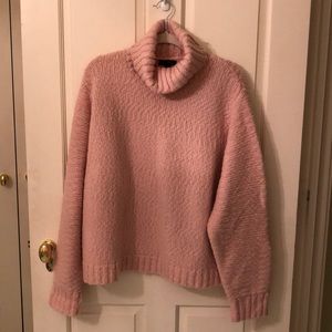 Pink J. Crew Turtleneck Sweater